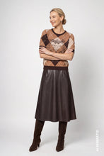 Load image into Gallery viewer, Monari Diamond Patterned Jumper - Black Coffee Pattern
