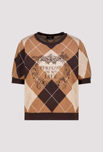 Load image into Gallery viewer, Monari Diamond Patterned Jumper - Black Coffee Pattern
