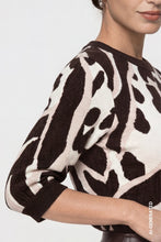 Load image into Gallery viewer, Monari Knitted Jumper With Leopard- Tiger Pattern Mix
