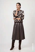 Load image into Gallery viewer, Monari Knitted Jumper With Leopard- Tiger Pattern Mix
