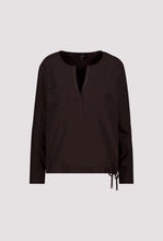 Load image into Gallery viewer, Monari Blouse With Rhinestones - Black Coffee Brown
