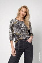 Load image into Gallery viewer, Monari Jumper With Emblem Print - Olive/Black
