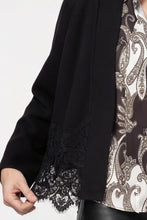 Load image into Gallery viewer, Monari Cardigan With Lace Trim - Black
