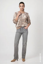 Load image into Gallery viewer, Monari Jumper With Houndstooth Jacquard Pattern
