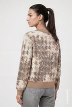 Load image into Gallery viewer, Monari Jumper With Houndstooth Jacquard Pattern
