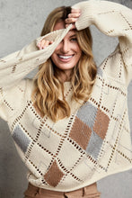 Load image into Gallery viewer, Monari Jumper With Ajour-Diamond Pattern
