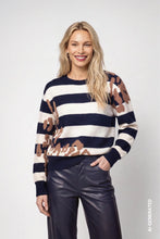 Load image into Gallery viewer, Monari  Stripped Knit With Animal Pattern
