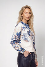 Load image into Gallery viewer, Monari Sweattshirt With Floral Pattern &amp; Rhinestones
