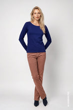 Load image into Gallery viewer, Monari Basic Long Sleeve Top - True Navy
