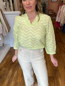 Stylish Culotte With Button Feature in Ecru