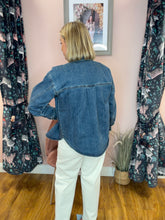 Load image into Gallery viewer, KAFFE Kacastella Denim Shacket - Medium Wash
