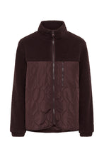 Load image into Gallery viewer, KAFFE Kagracelyn Mixed Textile Jacket - Fudge
