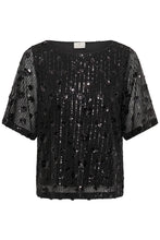 Load image into Gallery viewer, KAFFE Kagrace Blouse - Black Sequin
