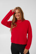 Load image into Gallery viewer, KAFFE Kajordan Knit Pullover - Crimson
