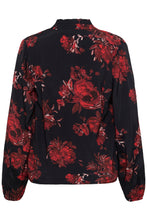 Load image into Gallery viewer, KAFFE Kahope Blouse - Black/Red
