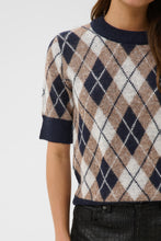 Load image into Gallery viewer, KAFFE KaHarlow Knit Top - Graphite/Desert Sand
