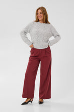 Load image into Gallery viewer, KAFFE Kaquinn Cable Knit Jumper With Sequins - Harbour Mist Melange
