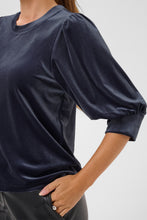 Load image into Gallery viewer, KAFFE KaKelly Velvet Top - Graphite
