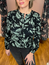 Load image into Gallery viewer, Kapollie Amber Blouse - Black/ Sea Spray
