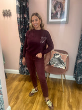 Load image into Gallery viewer, Cherry Boyfriend Jeans - Burgundy
