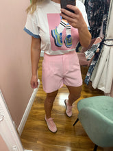 Load image into Gallery viewer, Tailored Pink Shorts With Decorative Buttons
