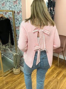Baby Pink Bow Detail Jumper