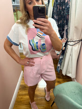 Load image into Gallery viewer, Tailored Pink Shorts With Decorative Buttons

