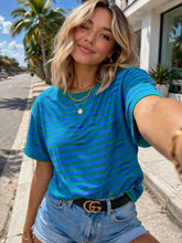 Load image into Gallery viewer, Striped Tee - Green/Blue
