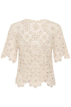 Load image into Gallery viewer, KAFFE Kacallista sequin Knit Top - Stone
