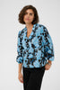 Kasasia Floral Print Blouse - Blue/Black