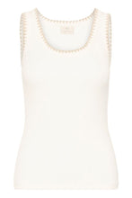 Load image into Gallery viewer, KAFFE Kacarna Trimmed Vest - Chalk
