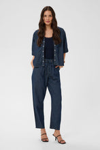 Load image into Gallery viewer, KAFFE Kajade Denim Barrel Trousers - Dark Blue Chambray

