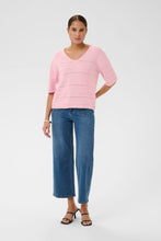 Load image into Gallery viewer, KAFFE Kamelli V-Neck Jumper - Ballerina Pink
