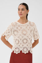 Load image into Gallery viewer, KAFFE Kacallista sequin Knit Top - Stone
