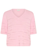 Load image into Gallery viewer, KAFFE Kamelli V-Neck Jumper - Ballerina Pink
