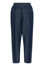 Load image into Gallery viewer, KAFFE Kajade Denim Barrel Trousers - Dark Blue Chambray
