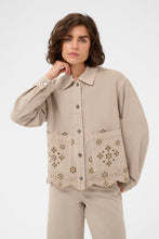 Load image into Gallery viewer, KAFFE Kamimi Broderie Anglaise Jacket - Feather Grey
