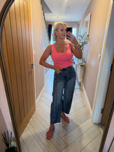 Load image into Gallery viewer, Toxik Studded Barrel Leg Jean With Seams - Dark Denim
