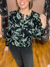 Load image into Gallery viewer, Kapollie Amber Blouse - Black/ Sea Spray

