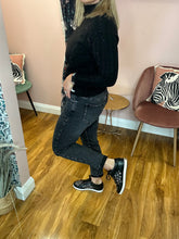 Load image into Gallery viewer, Cherry Boyfriend Jeans - Washed Black
