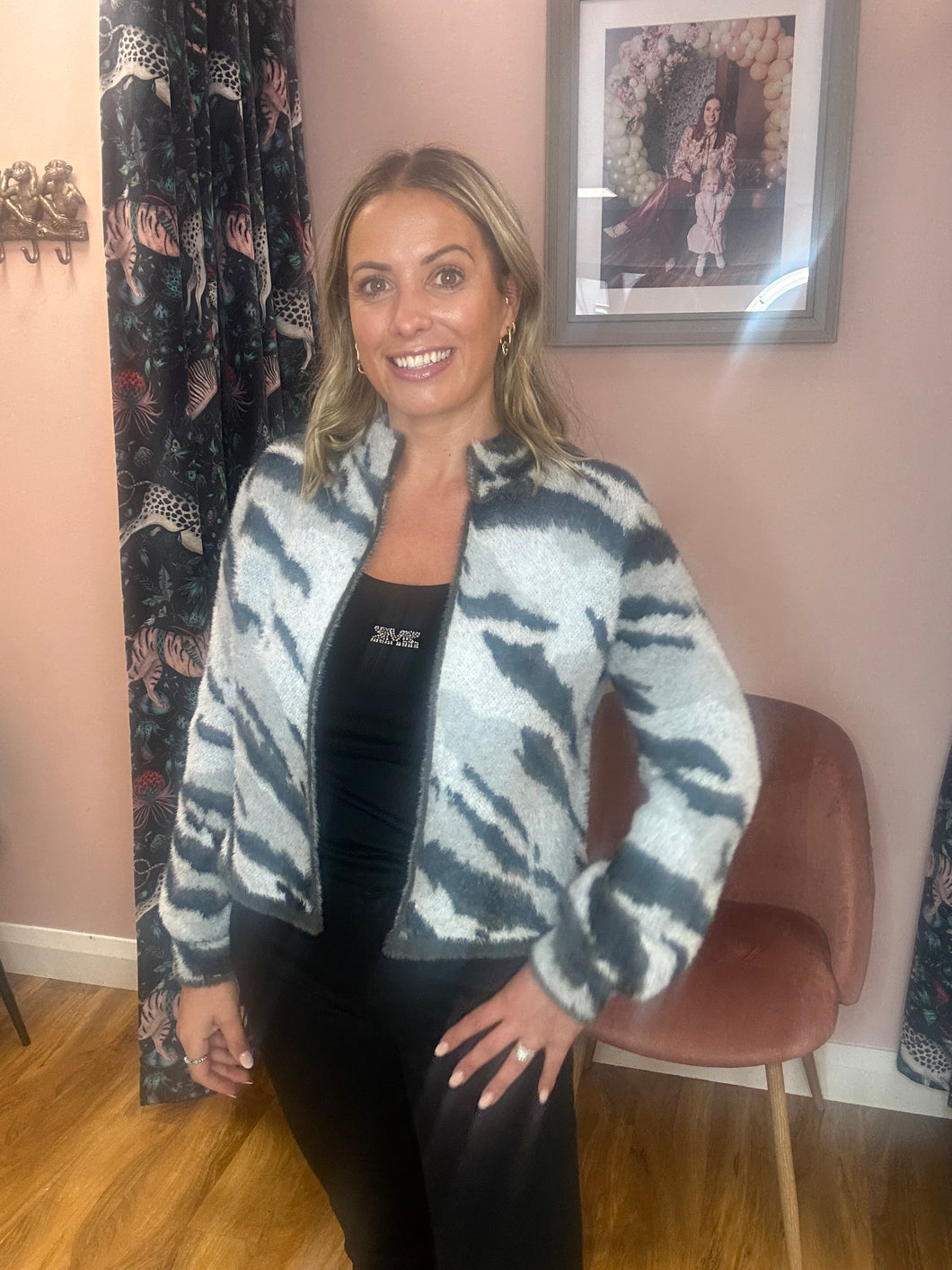 Tiger Print Cardigan