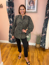 Load image into Gallery viewer, InWear Ory Printed Long Line Blouse - Black Croco
