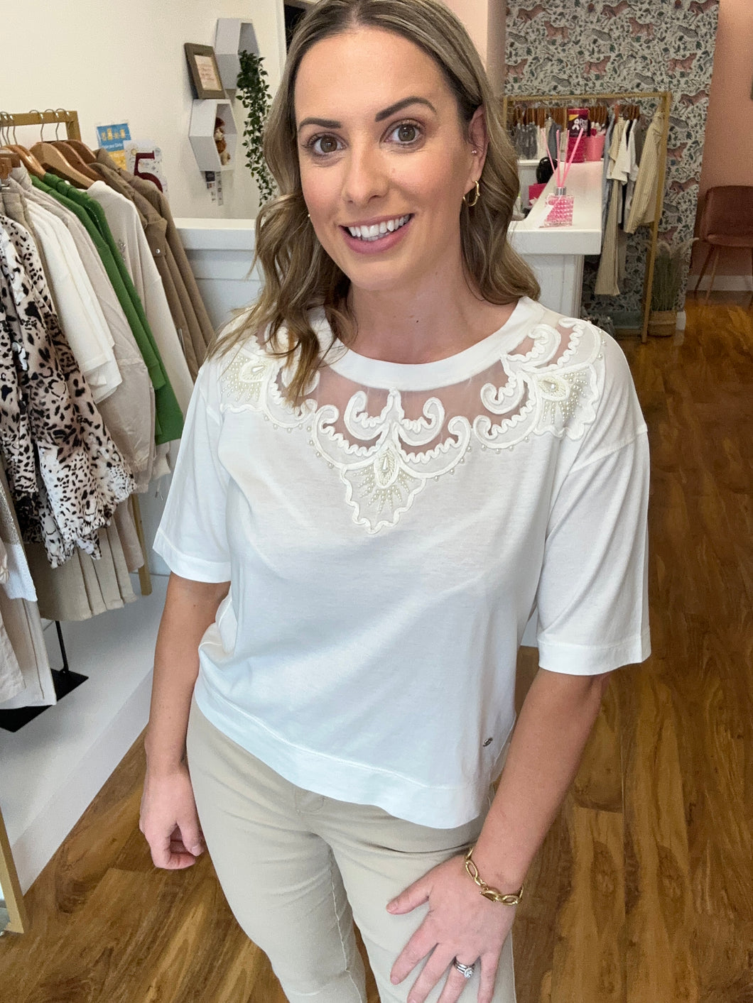 Monari Beaded Top