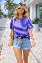 Load image into Gallery viewer, Striped Tee - Blue/Pink
