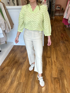 Stylish Culotte With Button Feature in Ecru