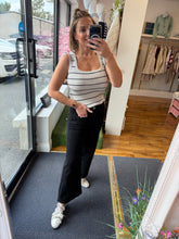 Load image into Gallery viewer, KAFFE Kamorita Lurex Knit Top - Silver/Black
