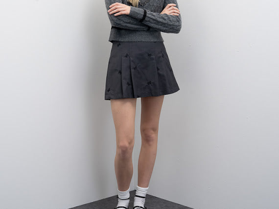 Patrasso Bow Embroidered Skirt