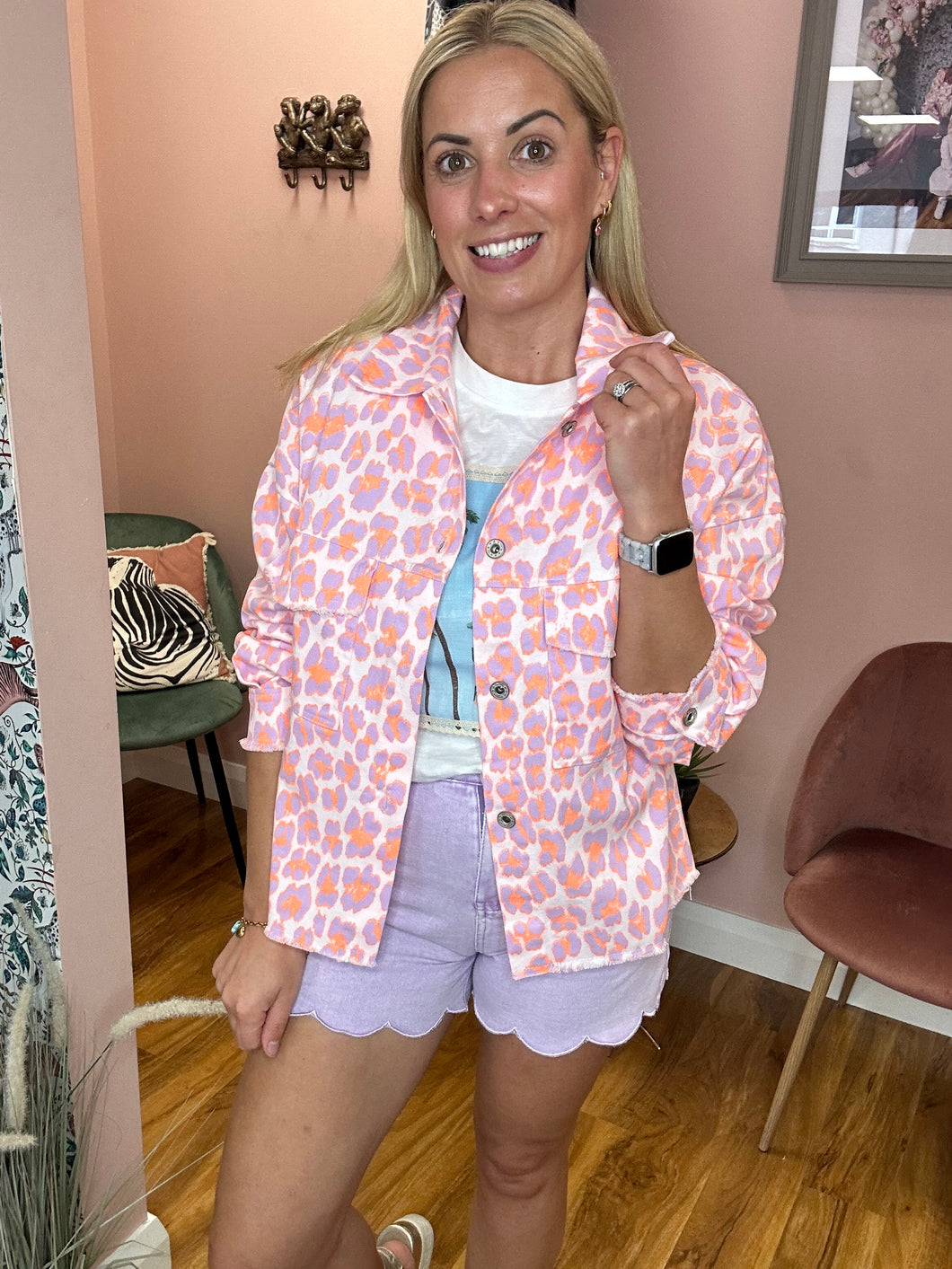 Leopard Jacket - Lilac