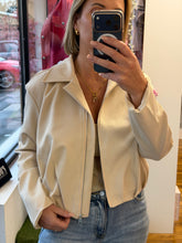 Load image into Gallery viewer, Bomber Jacket With Collar   - Sand
