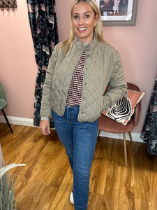 PCJiona Quilted Jacket - Greige